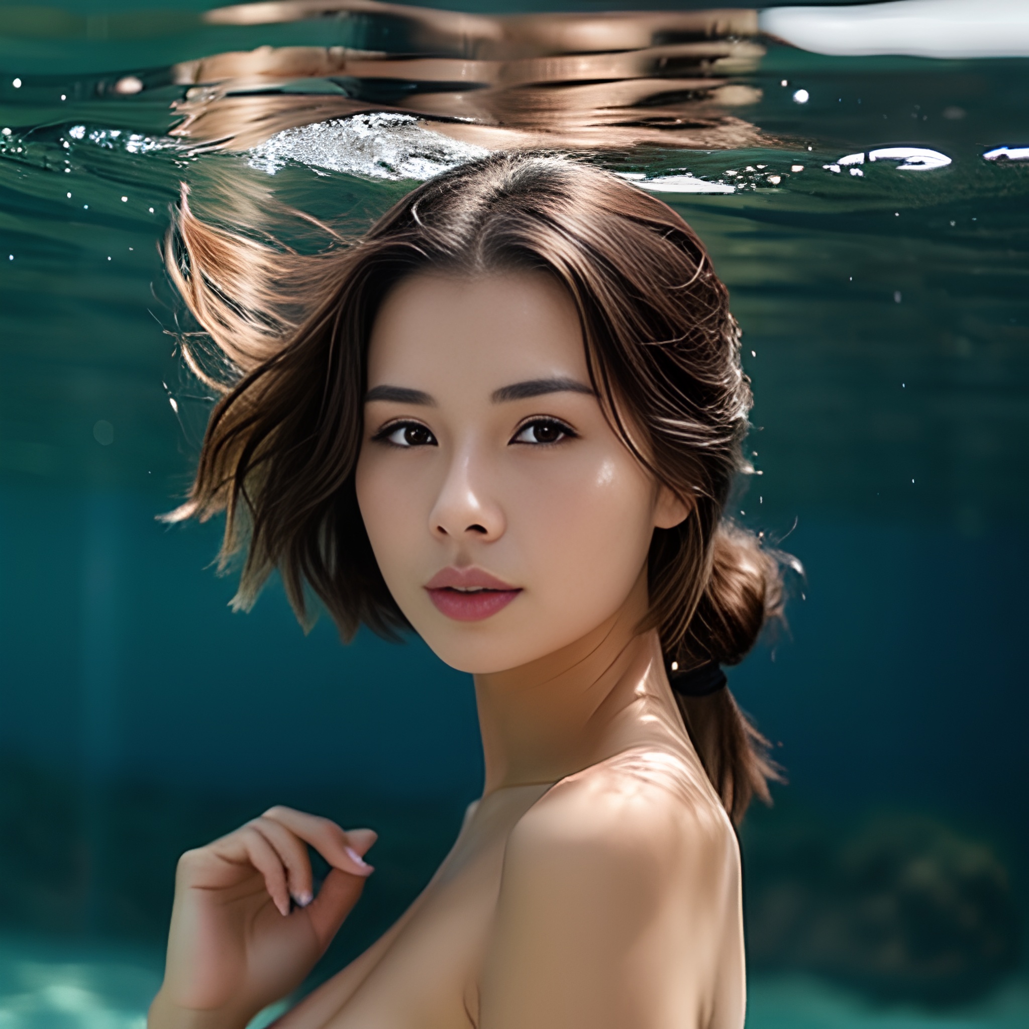 ponytail haircut underwater indian