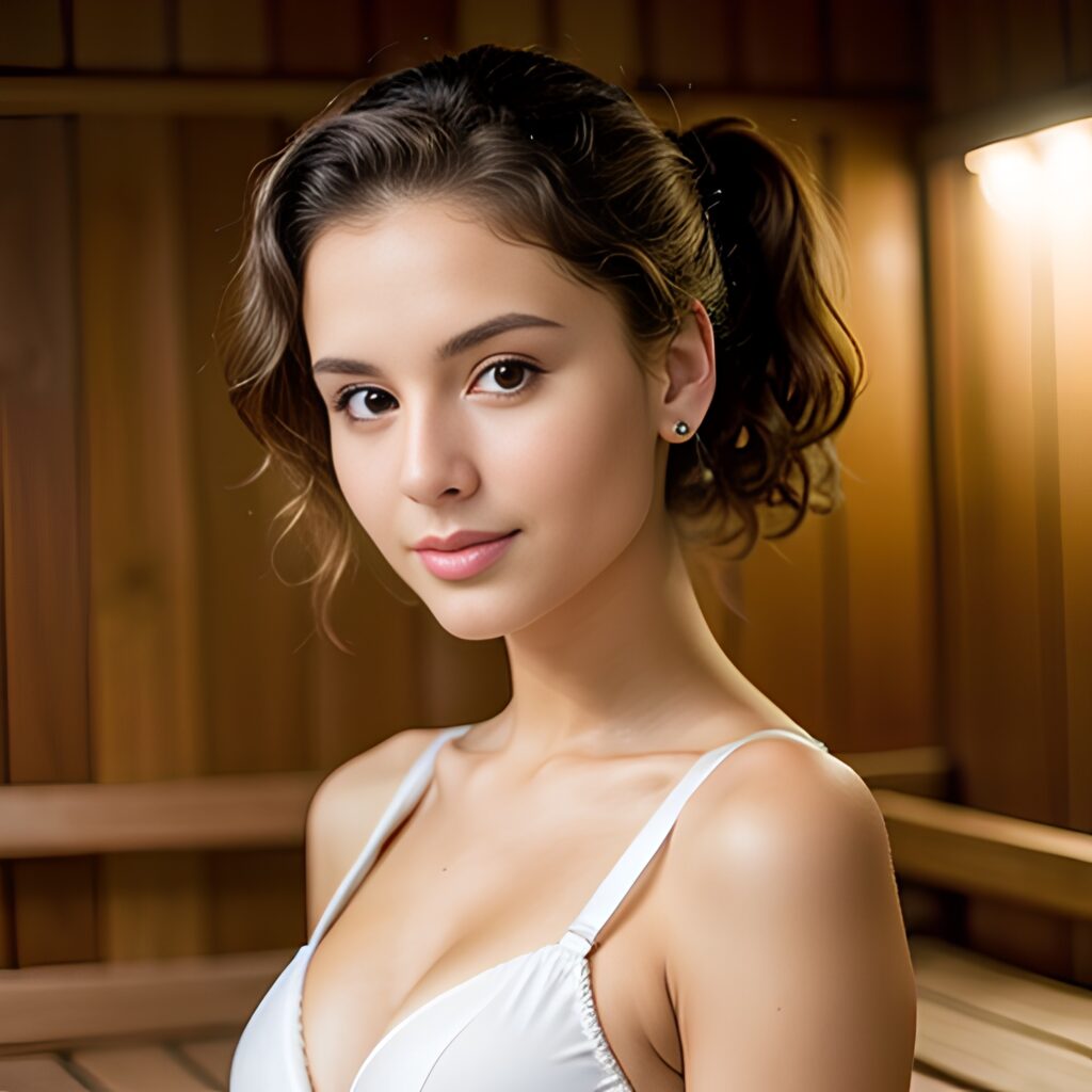 sauna ponytail haircut bra 