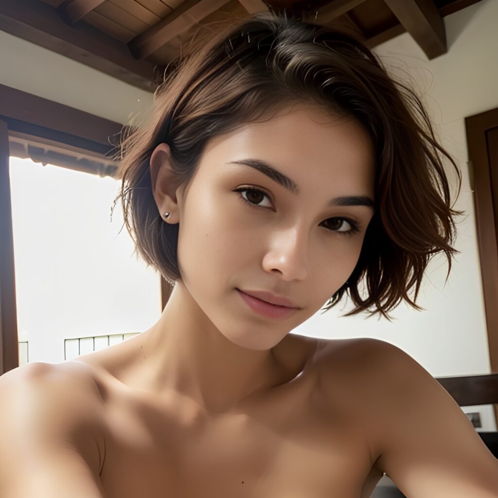 topless blowjob pixie haircut 