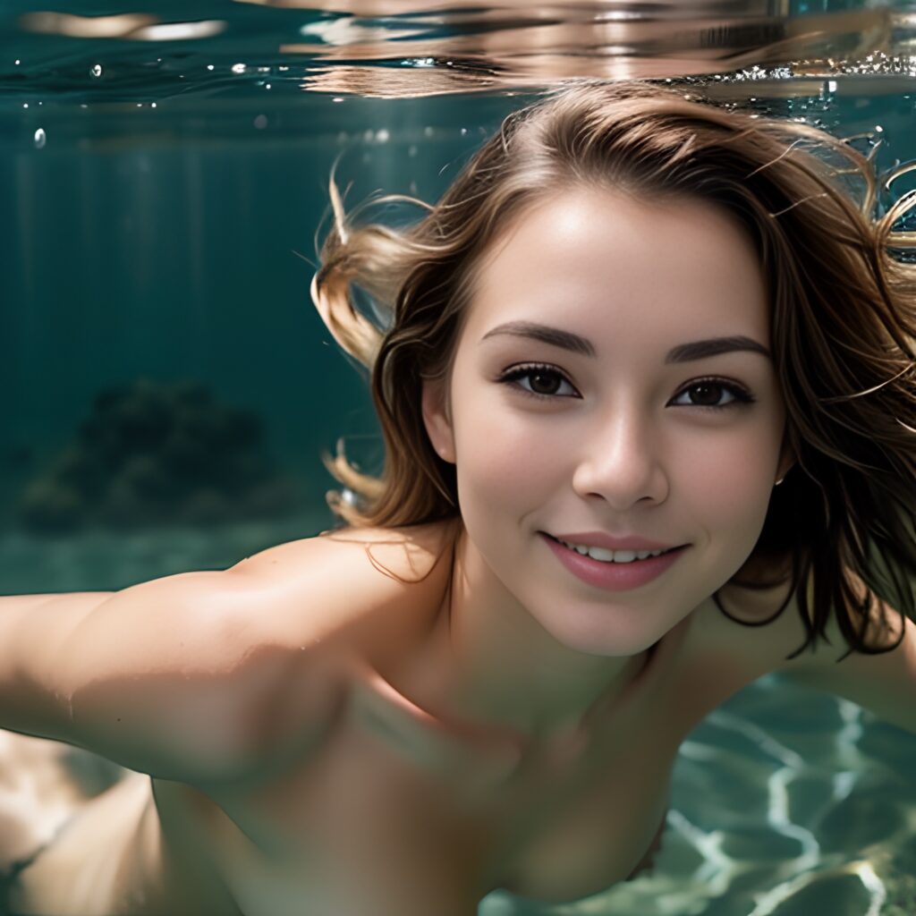 underwater filipina messy hair 