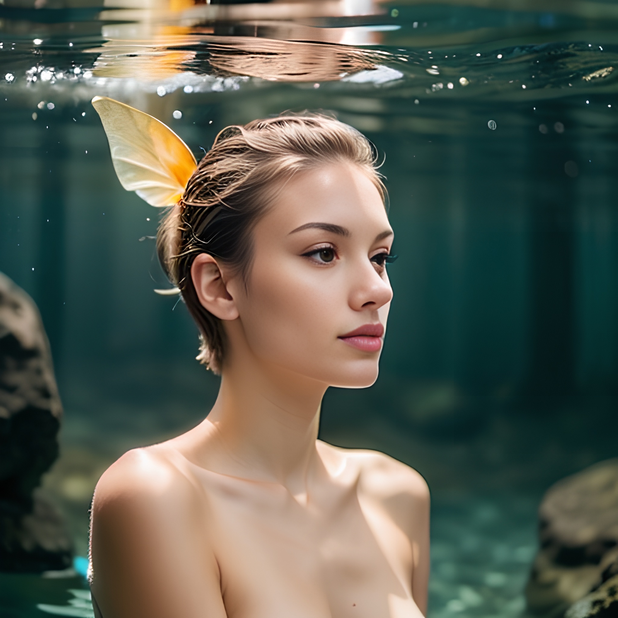 underwater pixie haircut