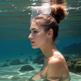 underwater ponytail haircut front