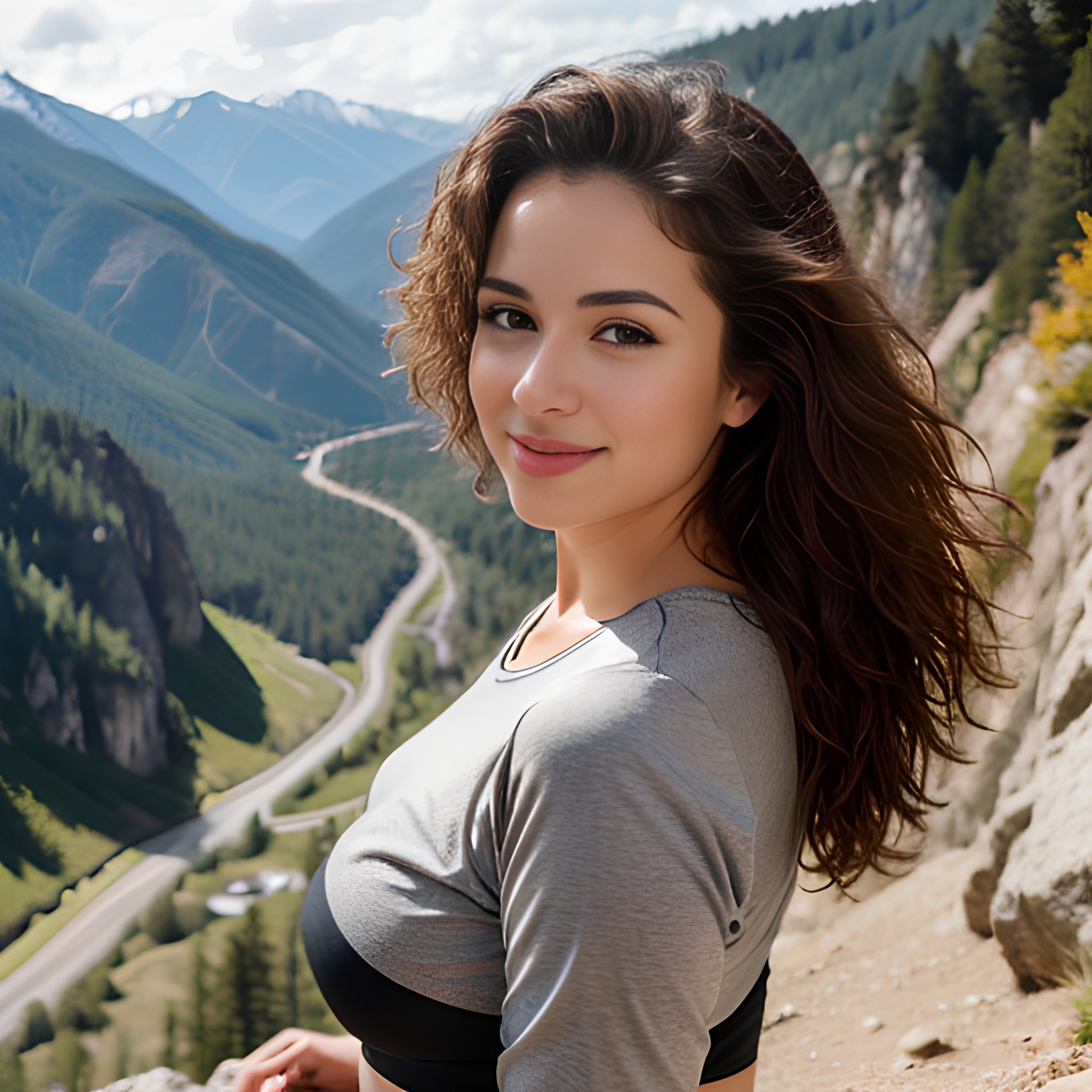 yoga pants mountains