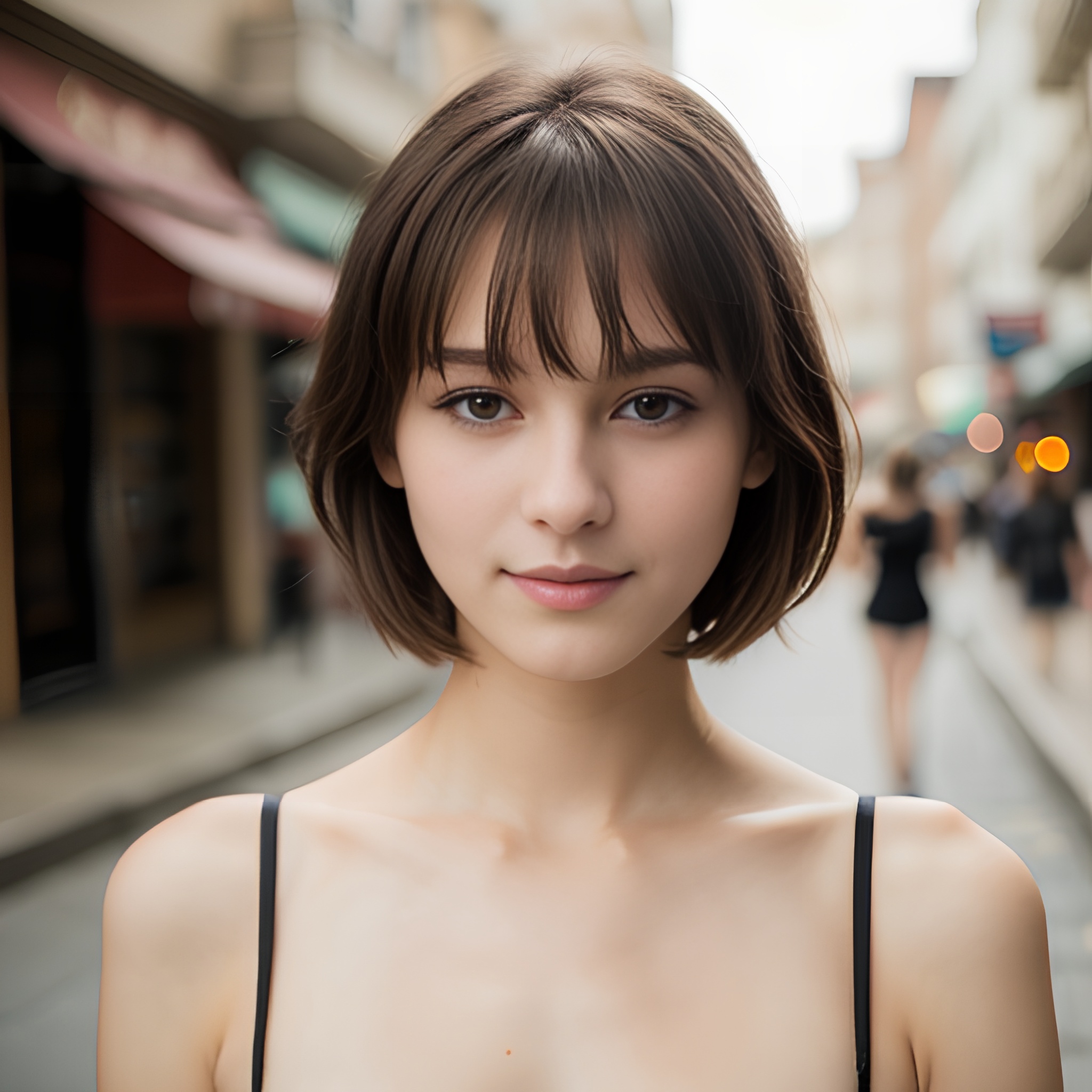 bangs hair indonesian street