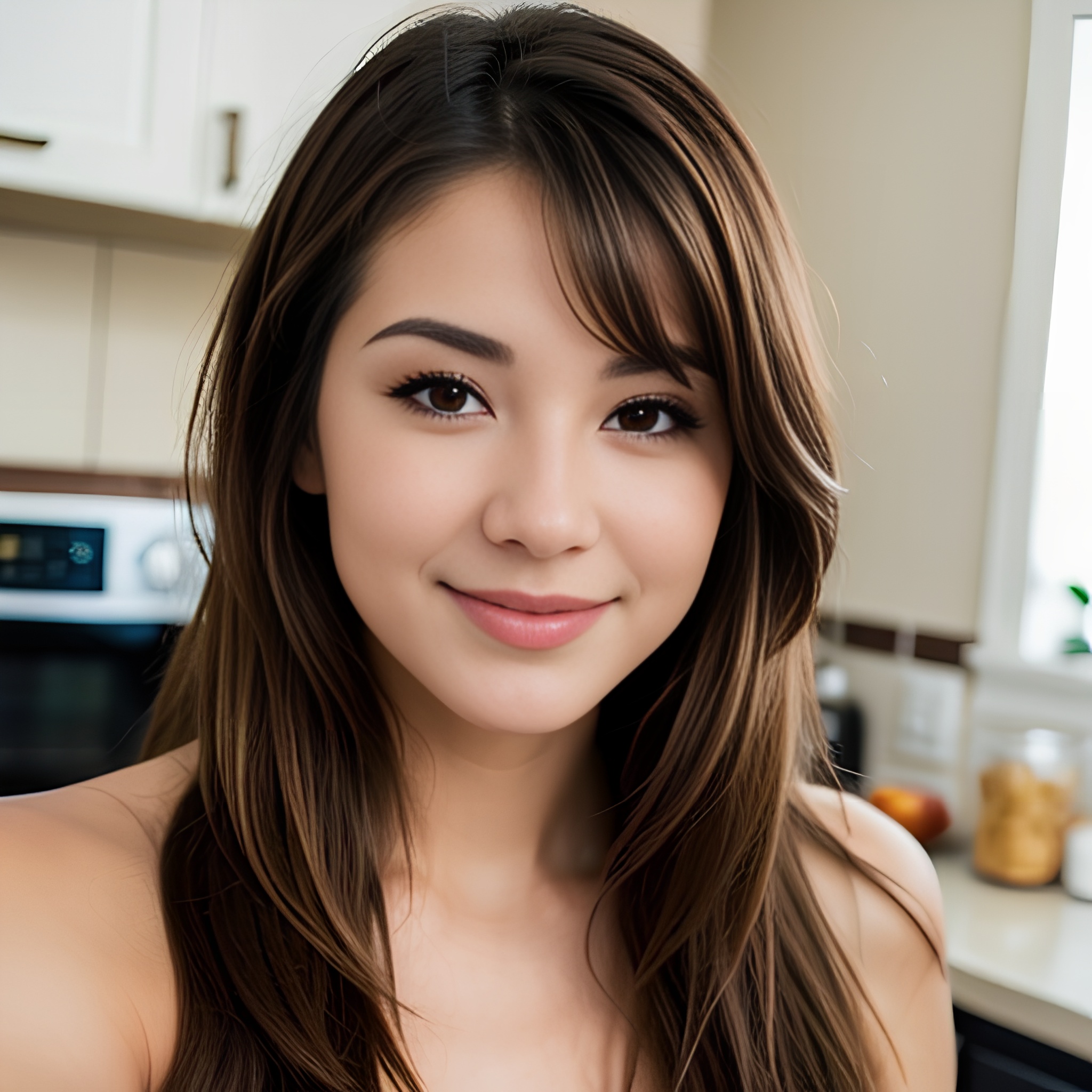 bangs hair kitchen middle eastern