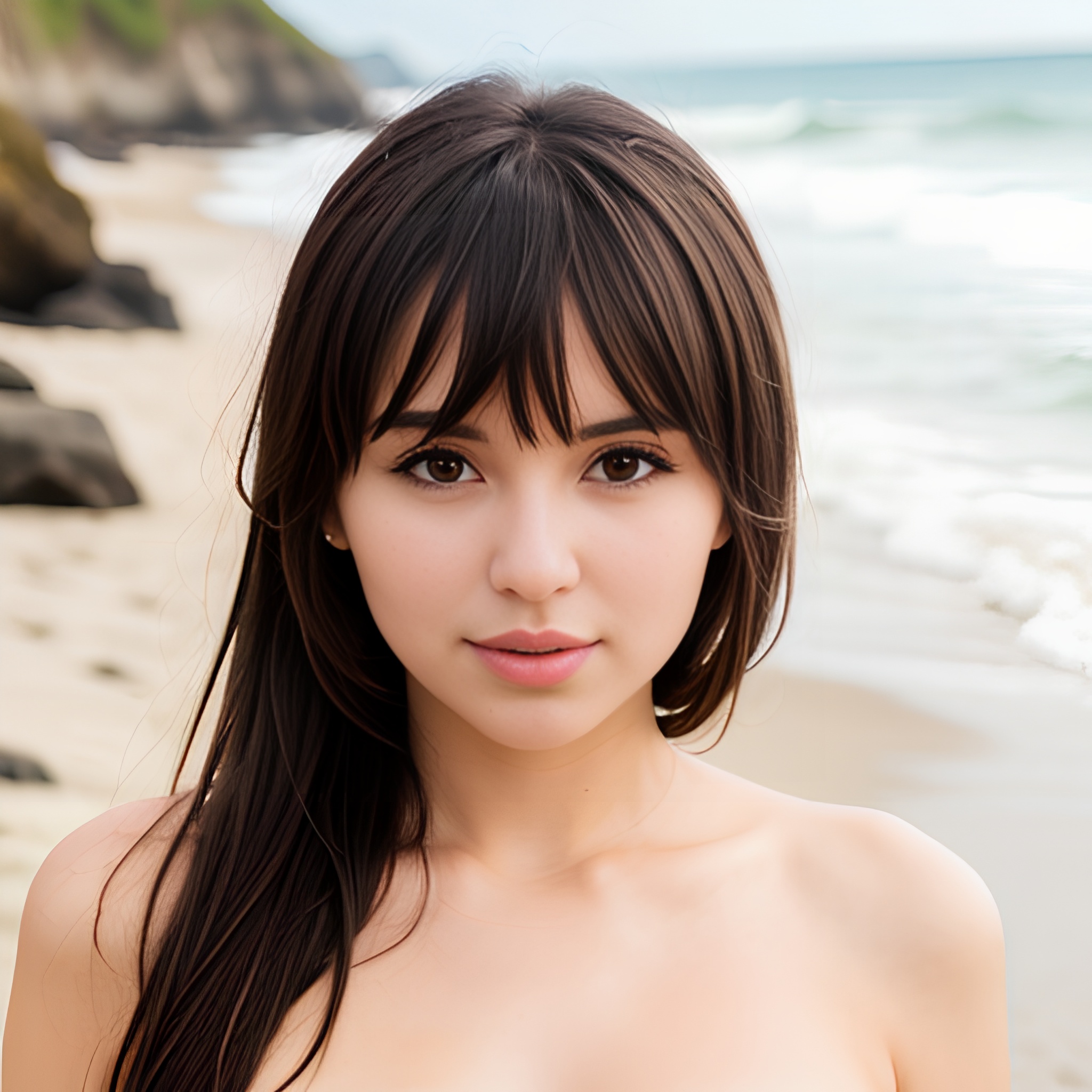 beach front bangs hair 