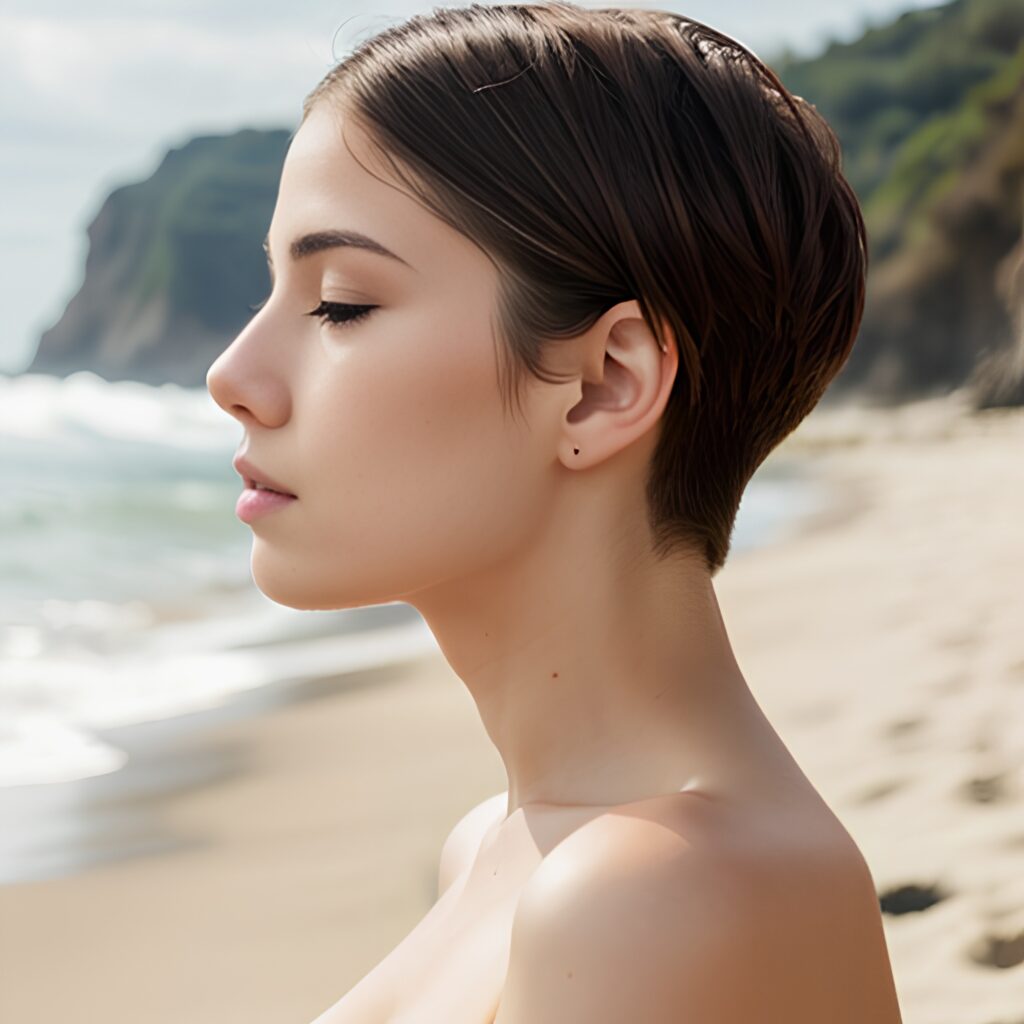 blowjob beach pixie haircut 