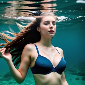 bra long hair underwater