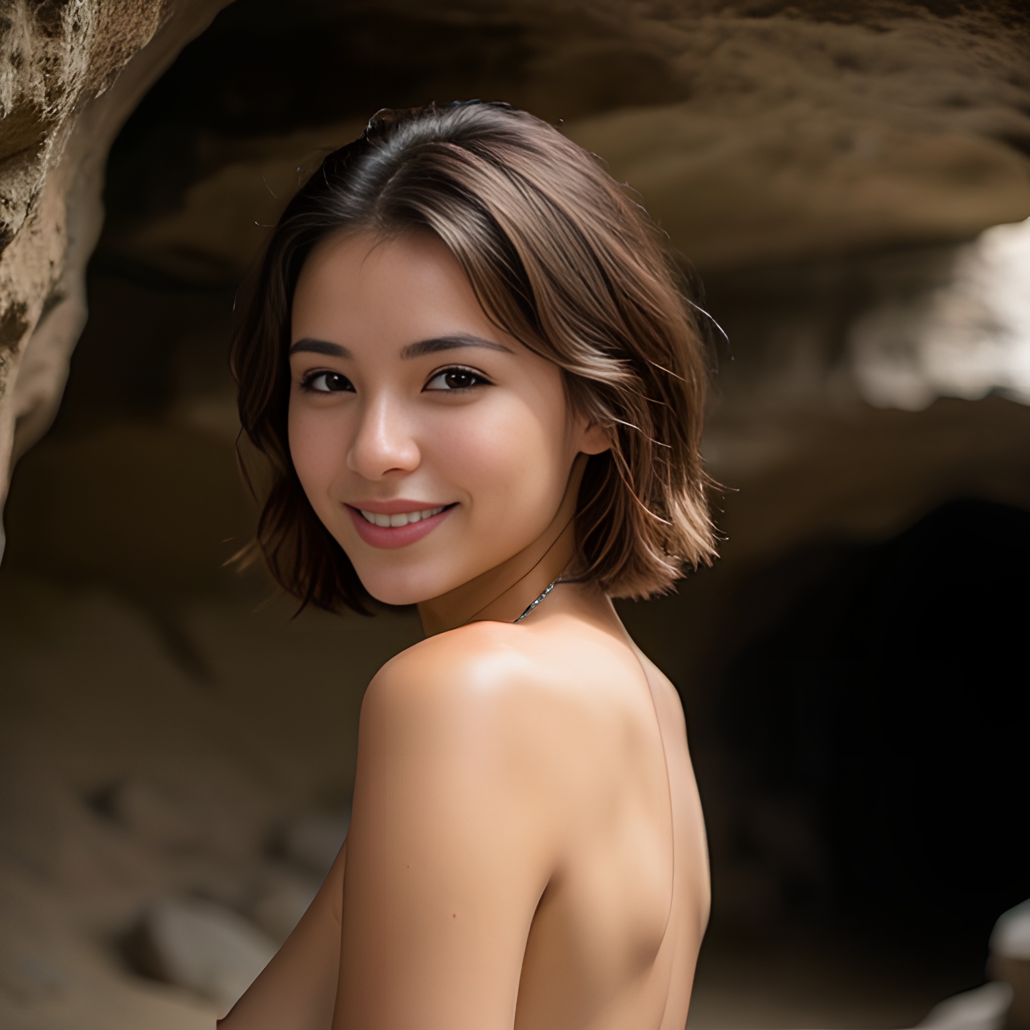 cave bangs hair back