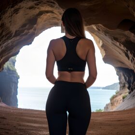 cave yoga pants back