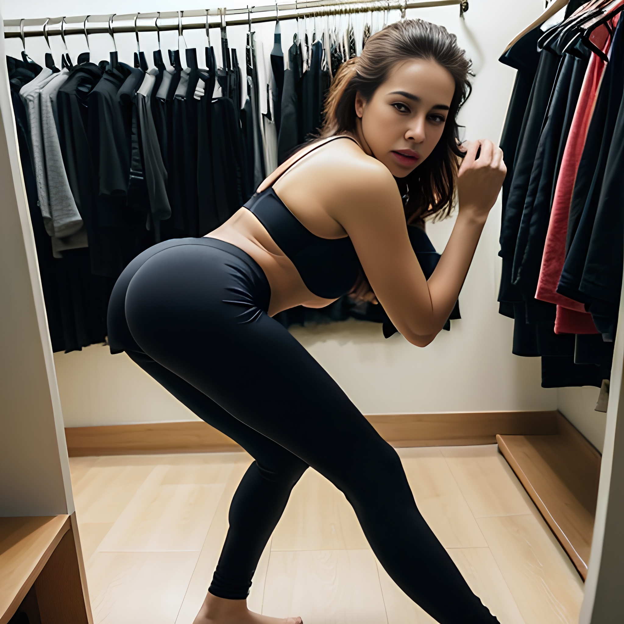 changing room yoga pants