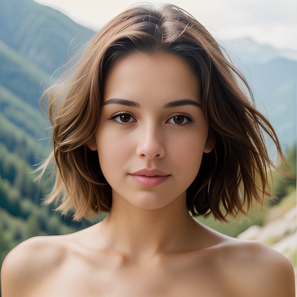 close pixie haircut mountains 