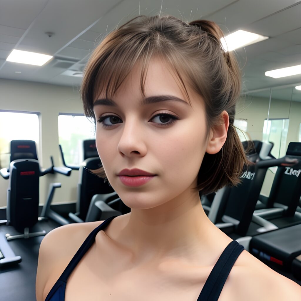 gym bangs hair 