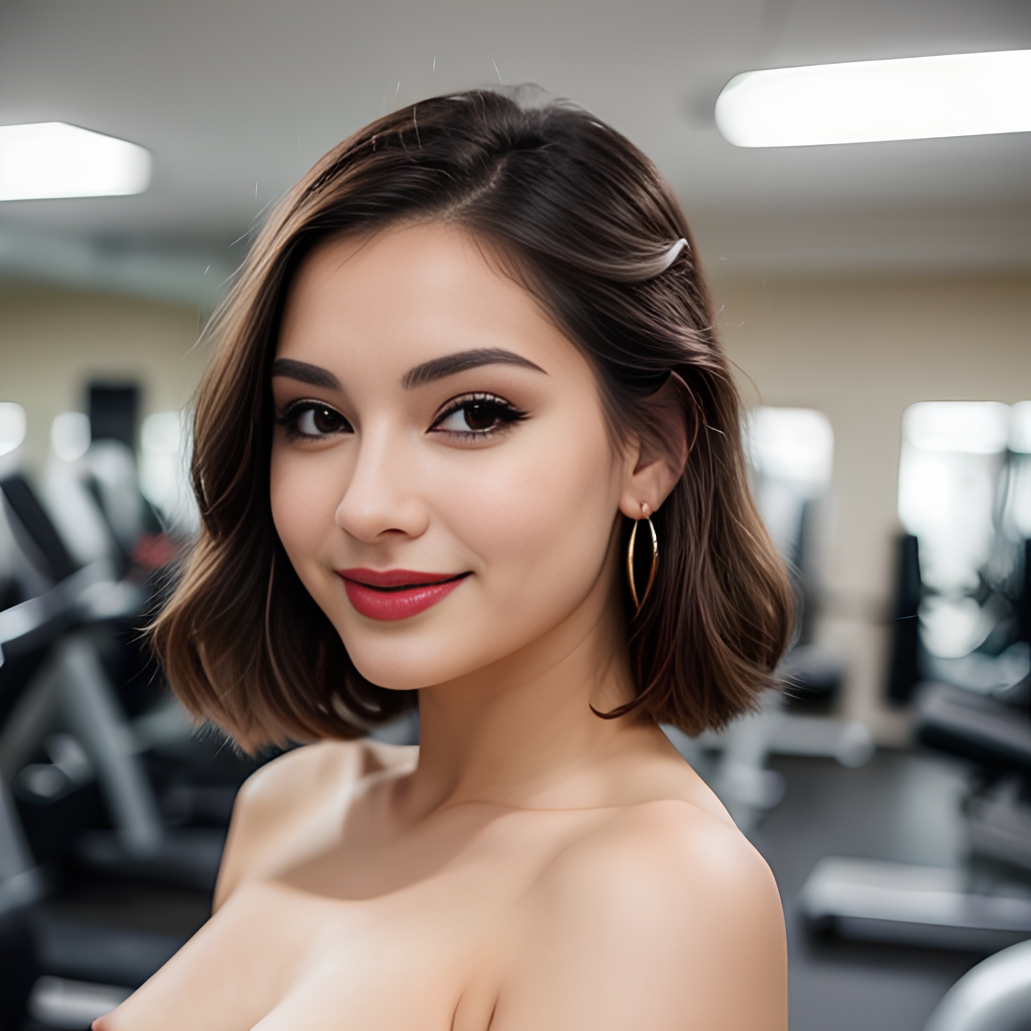 gym bangs hair