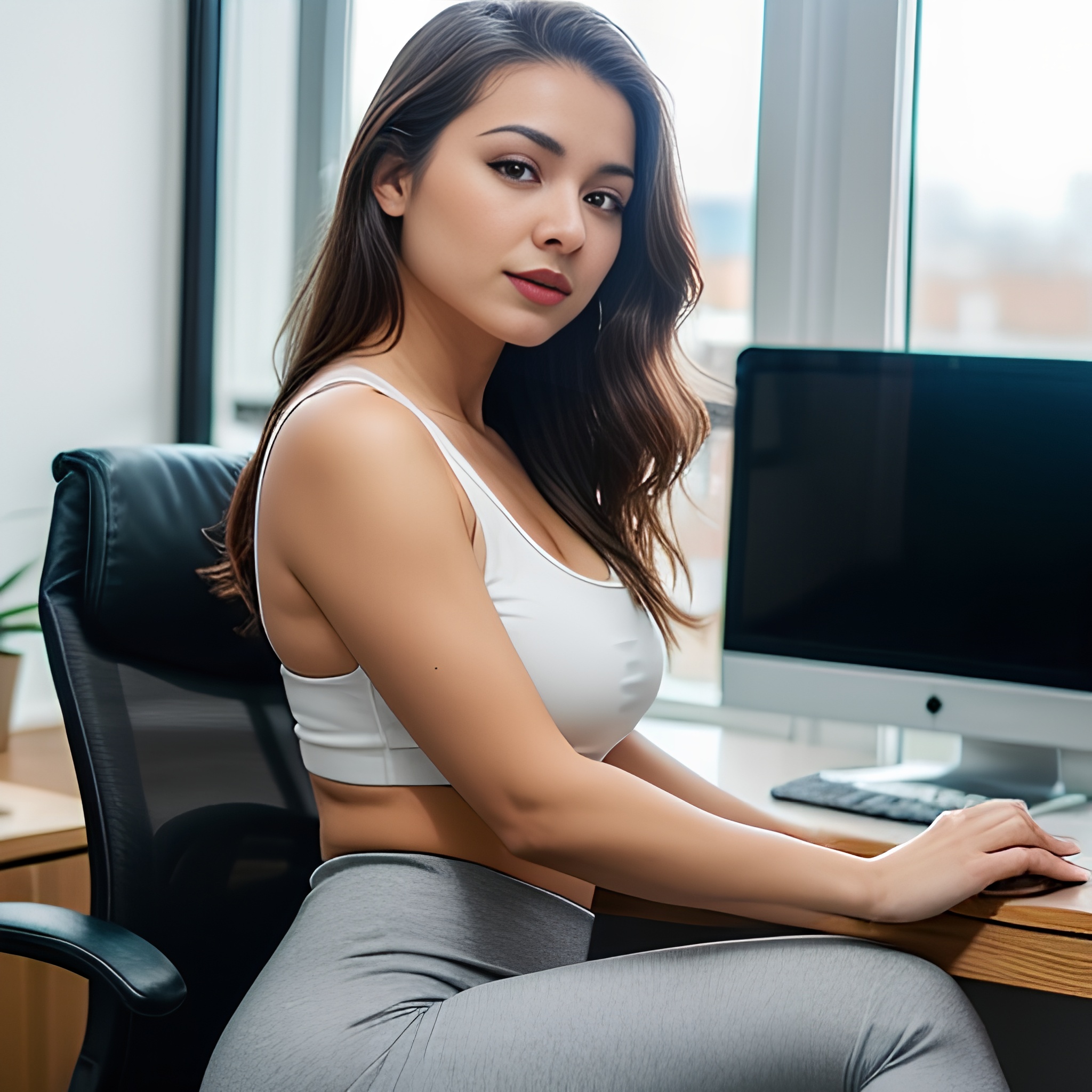 indonesian office yoga pants