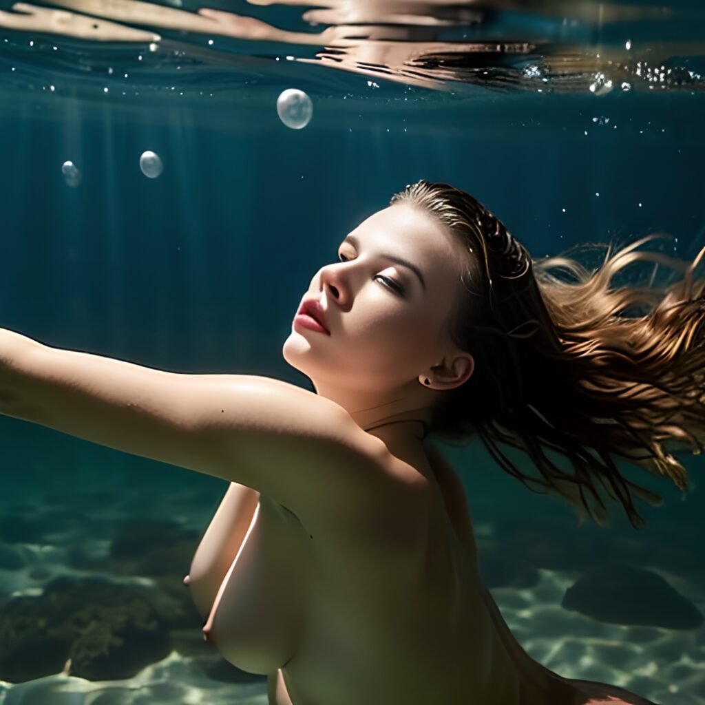 messy hair underwater 