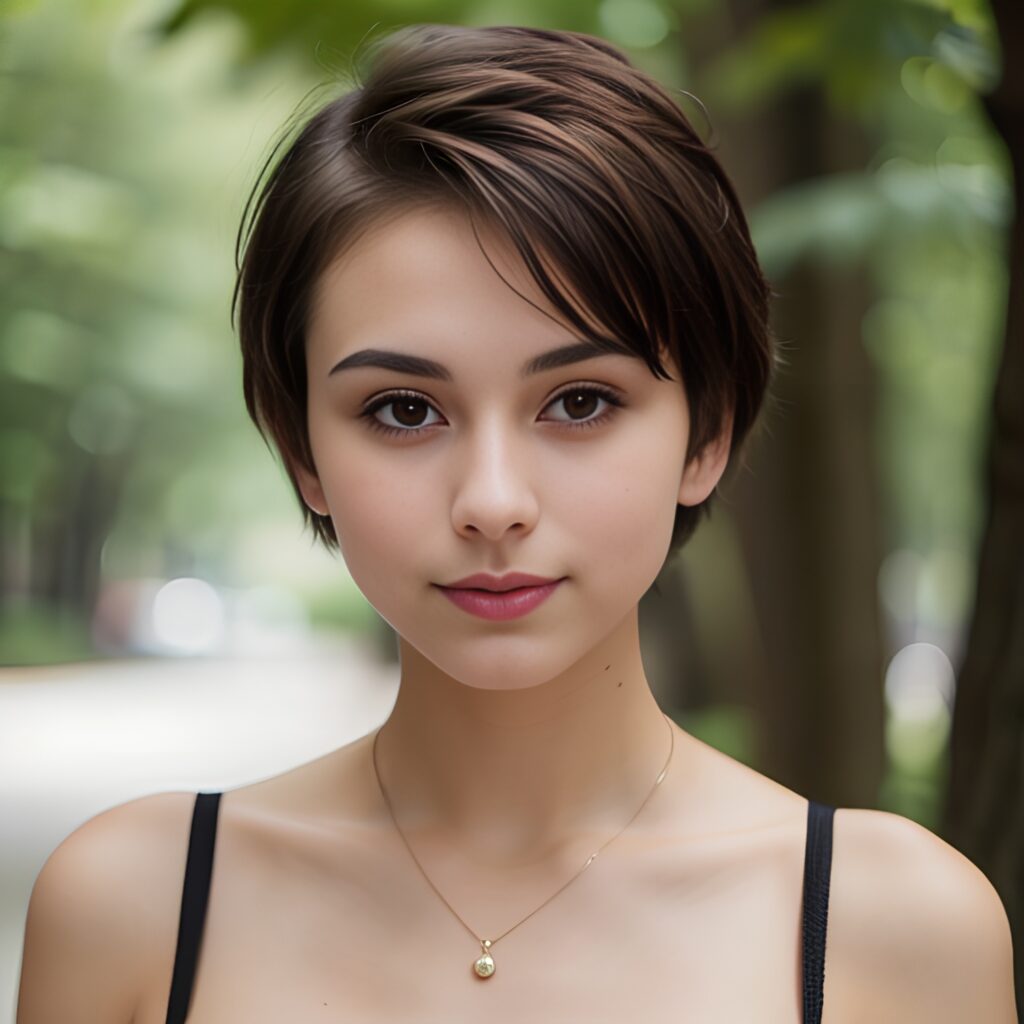 pixie haircut bikini 