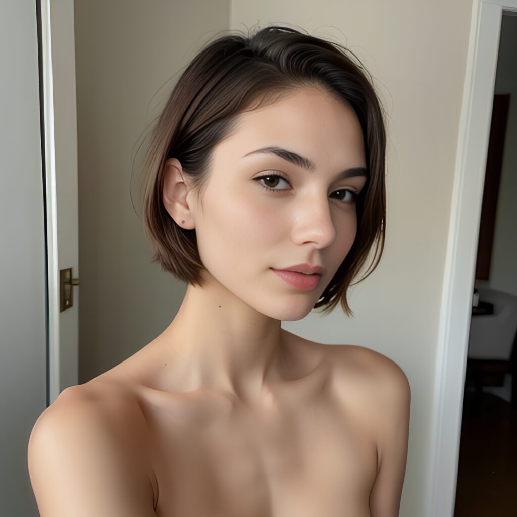 pixie haircut cum on face 