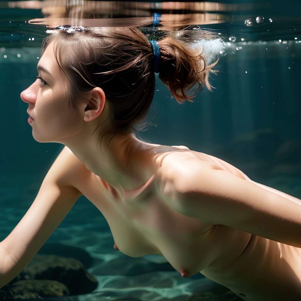 ponytail haircut underwater 