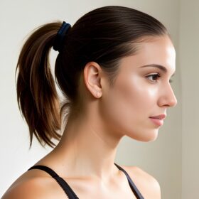 side bra ponytail haircut