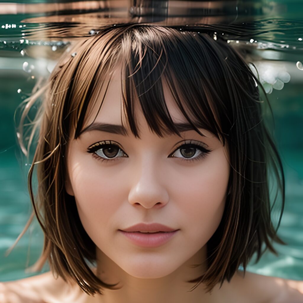 underwater bangs hair 