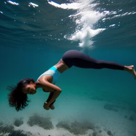 underwater darker skin yoga pants