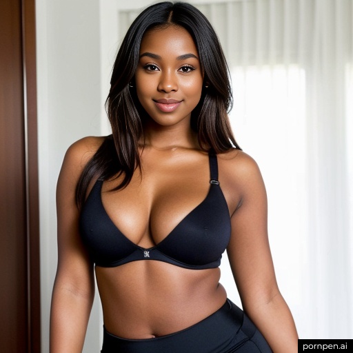 yoga pants topless bra darker skin 