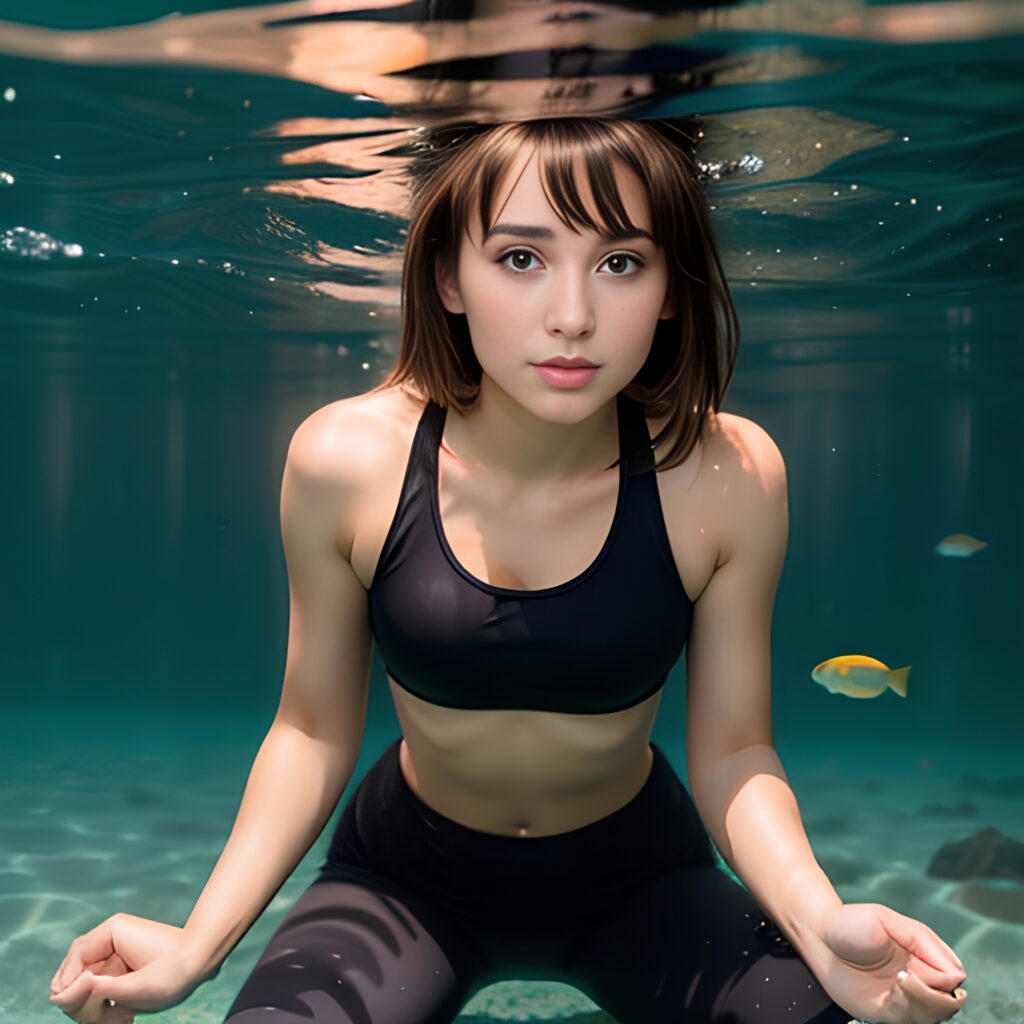 yoga pants underwater 