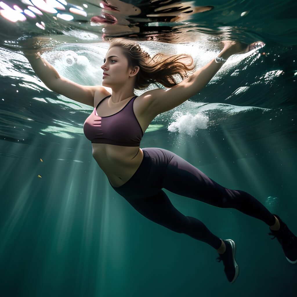 yoga pants underwater 