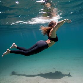 back yoga pants underwater