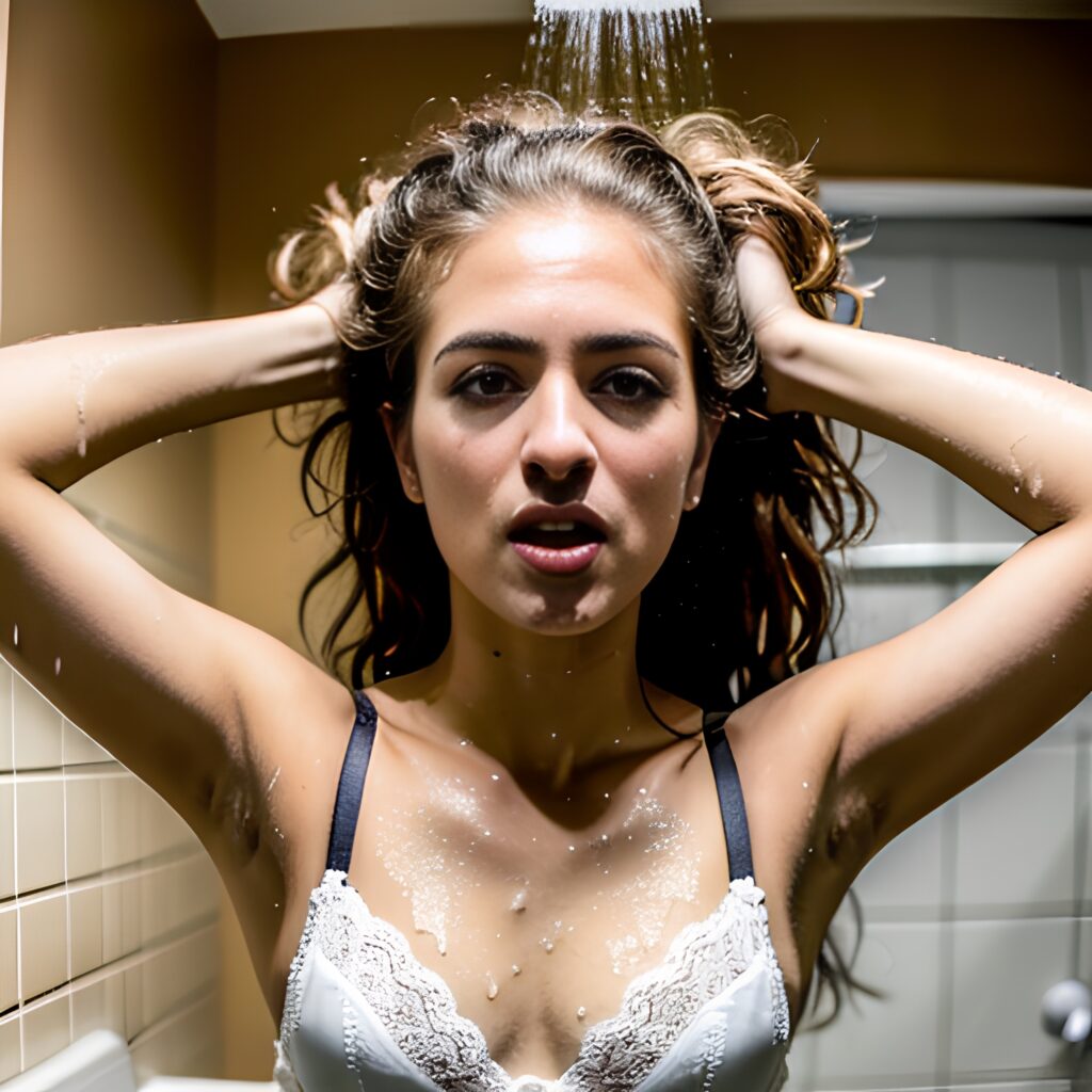 messy hair shower bra indian 