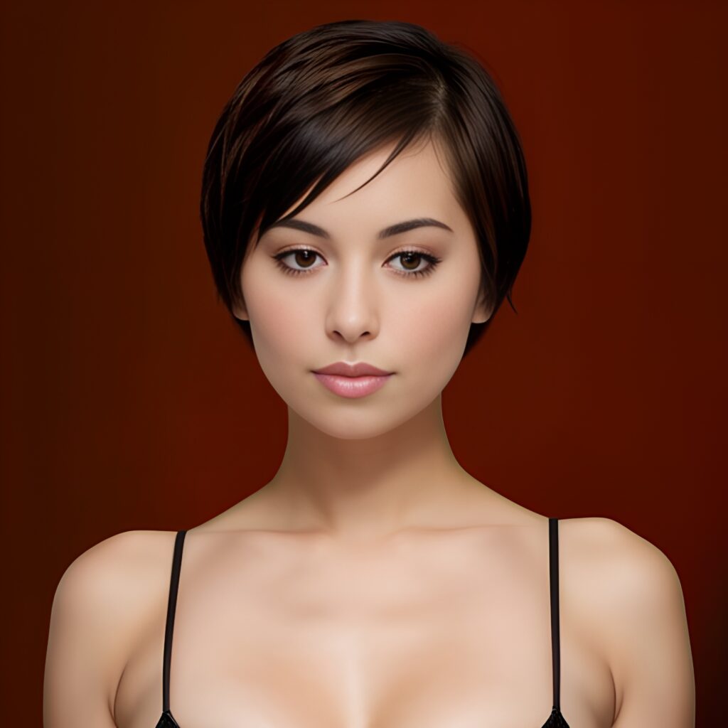 pixie haircut partially nude 