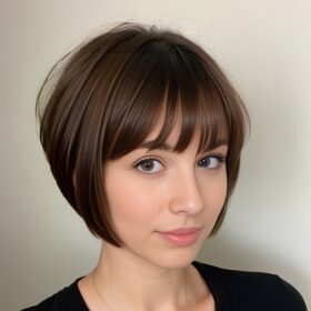 short hair cum on face filipina bangs hair