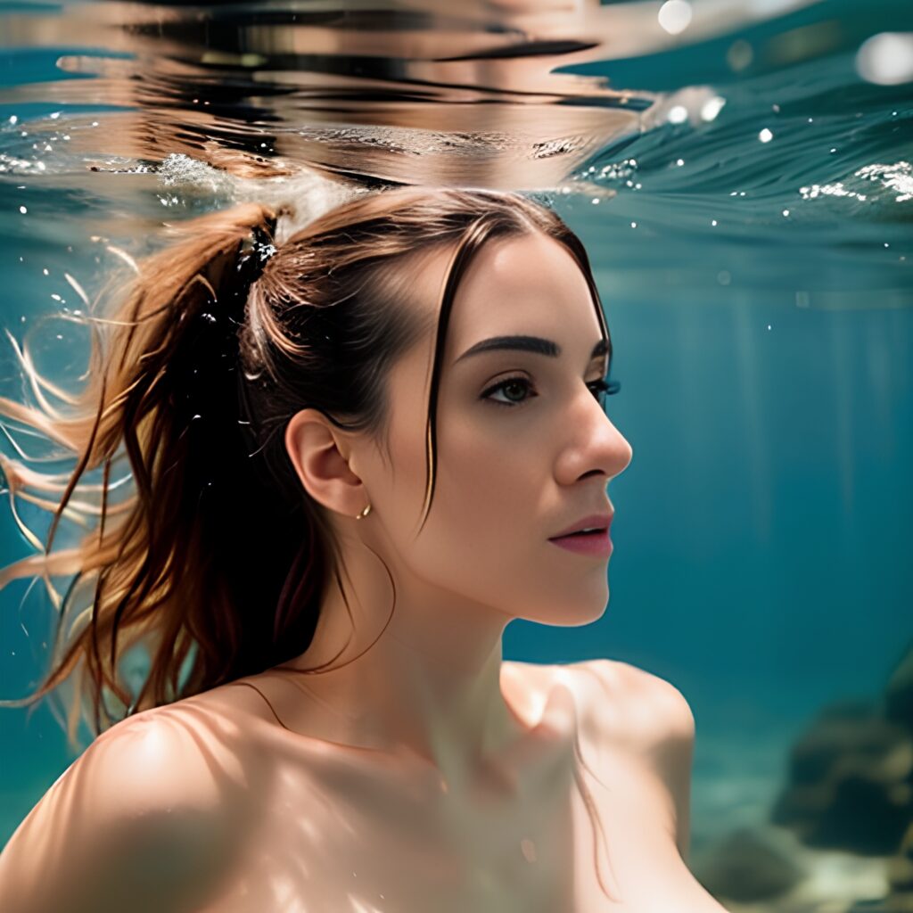 underwater close topless 