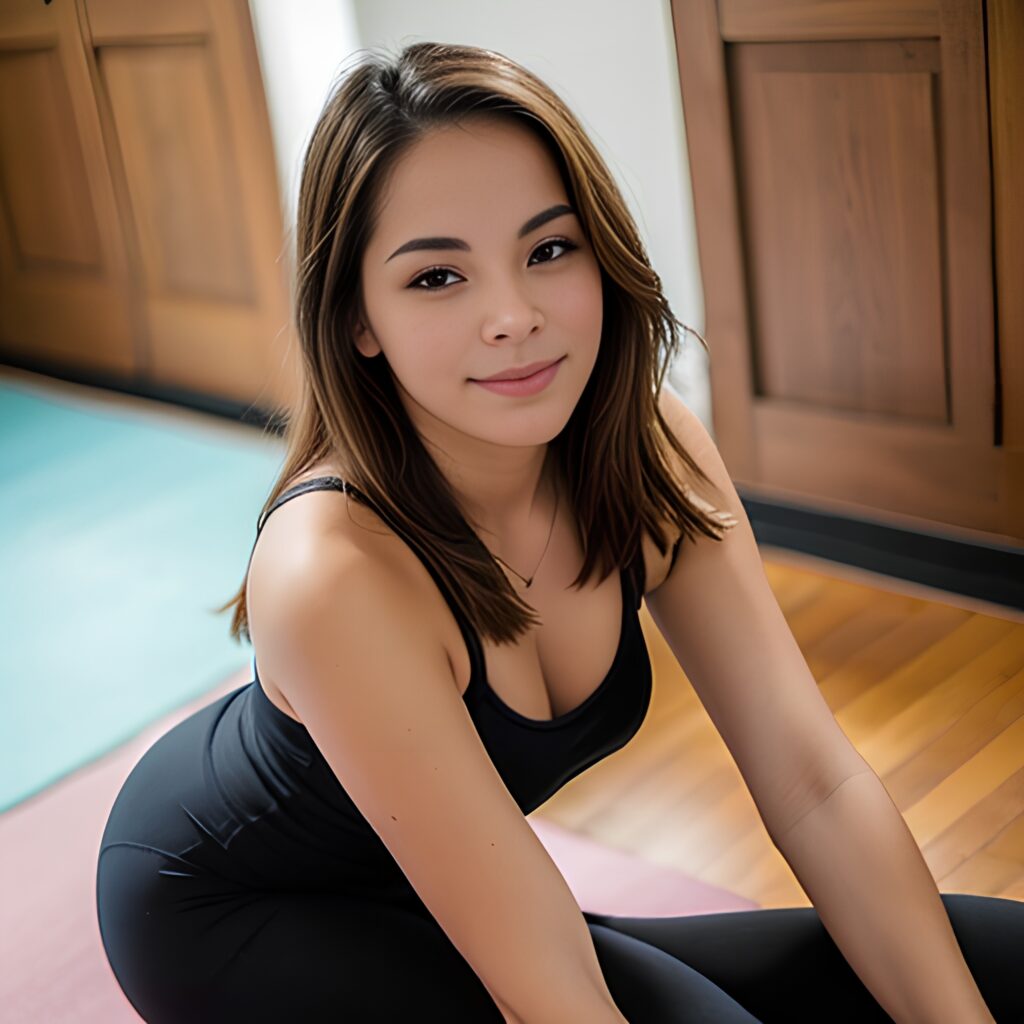 yoga pants cum on body 