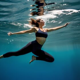 yoga pants underwater