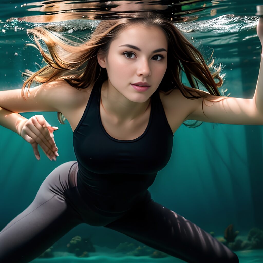 yoga pants underwater 