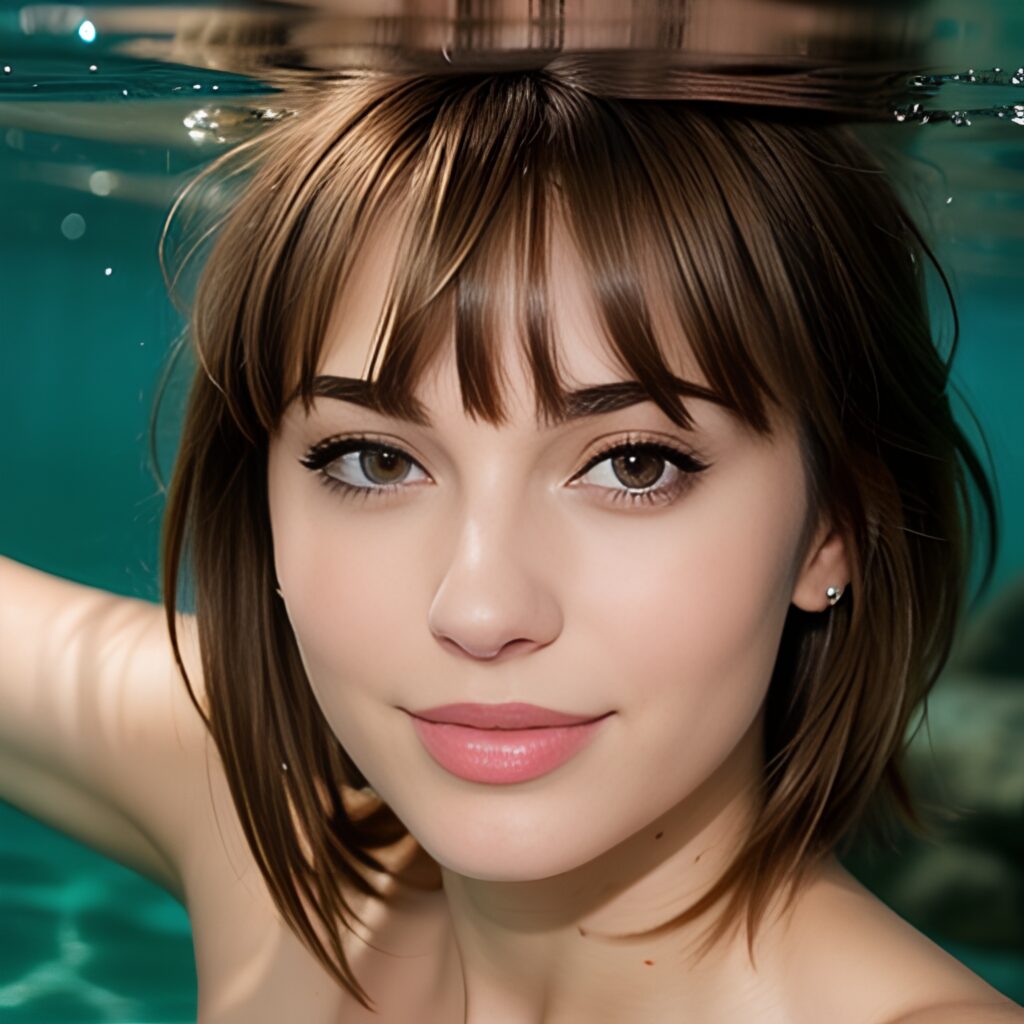 bangs hair underwater close indonesian 