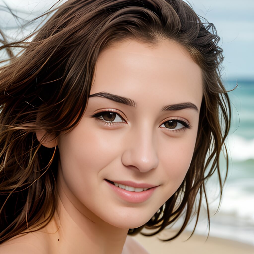 beach messy hair close 