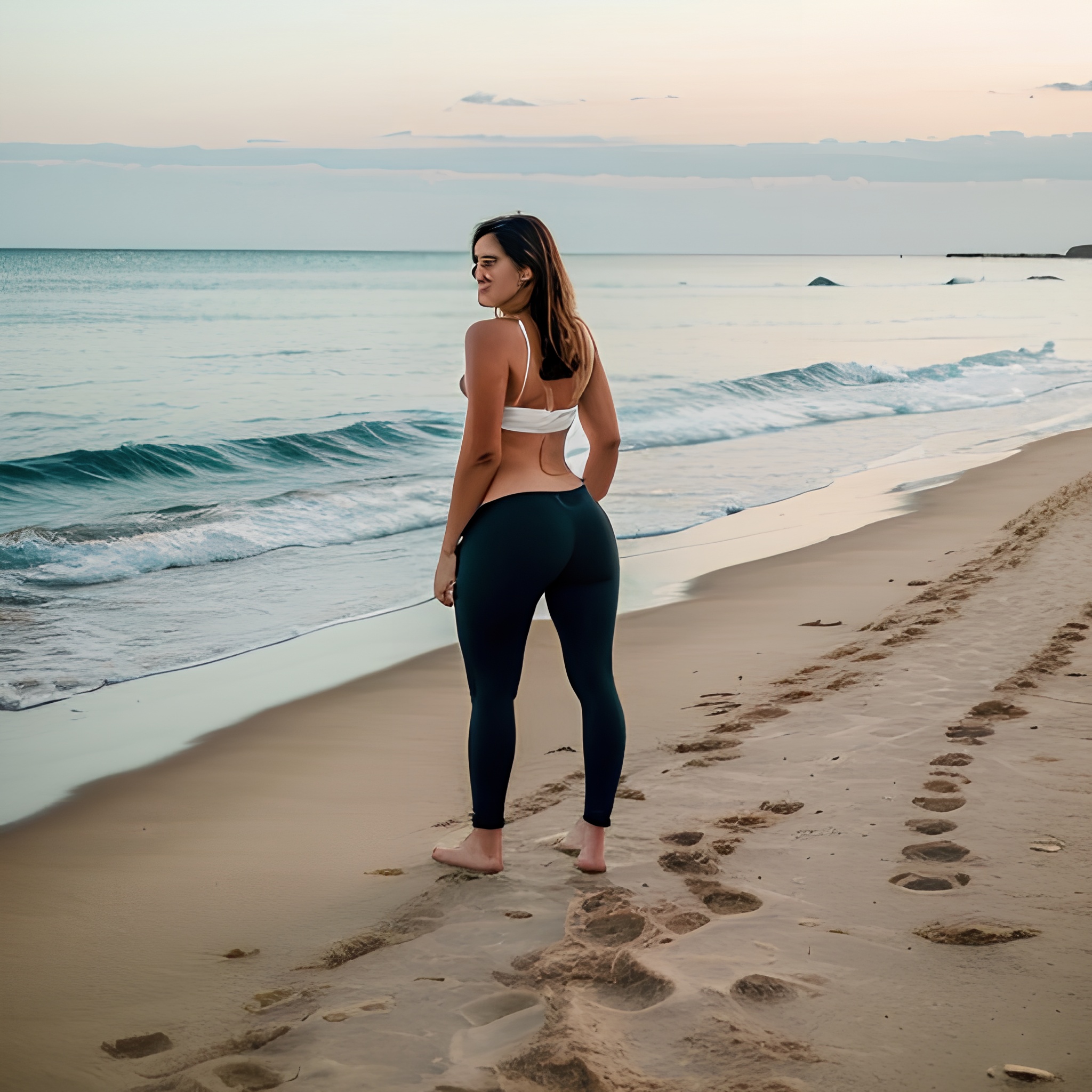 beach yoga pants indian 