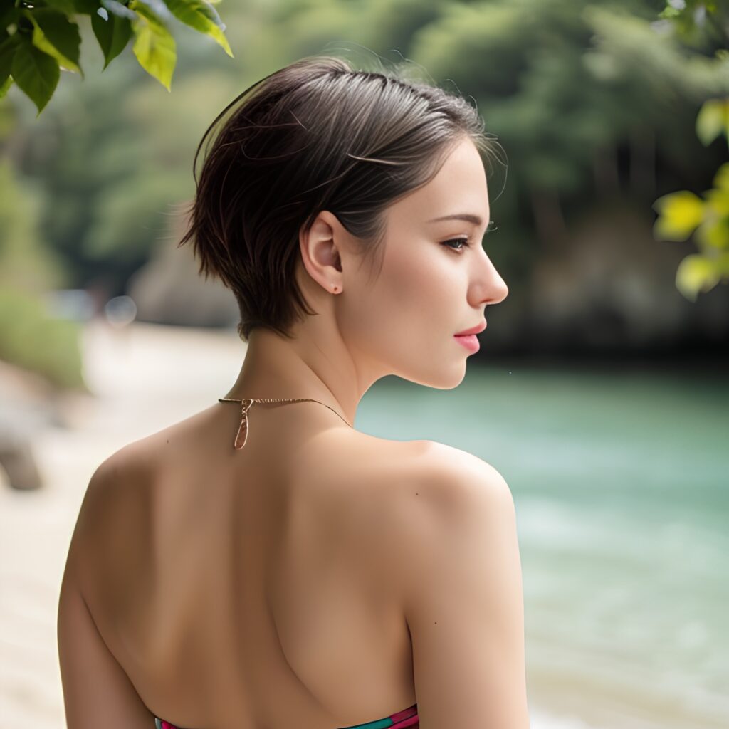 bikini arabic back pixie haircut 