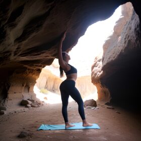 blowjob cave yoga pants