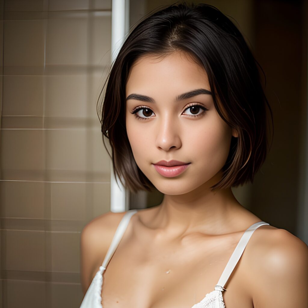 close pixie haircut bra shower 