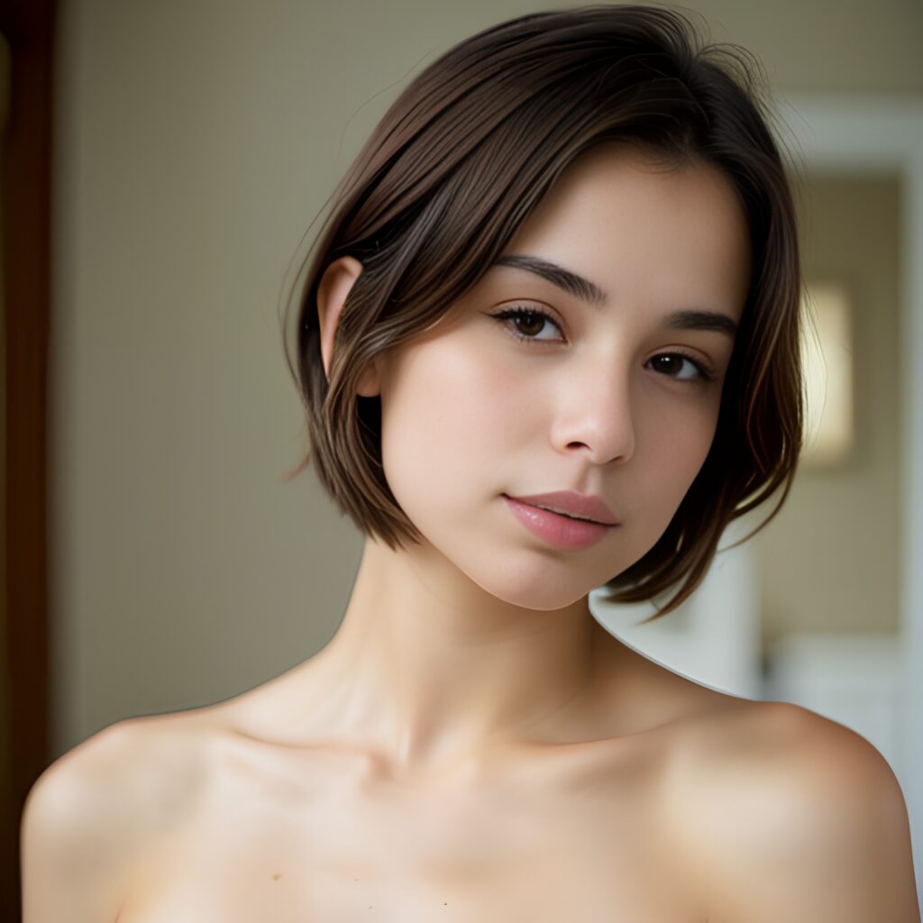 close pixie haircut topless 