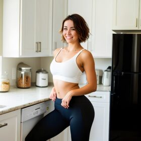 filipina kitchen yoga pants short hair