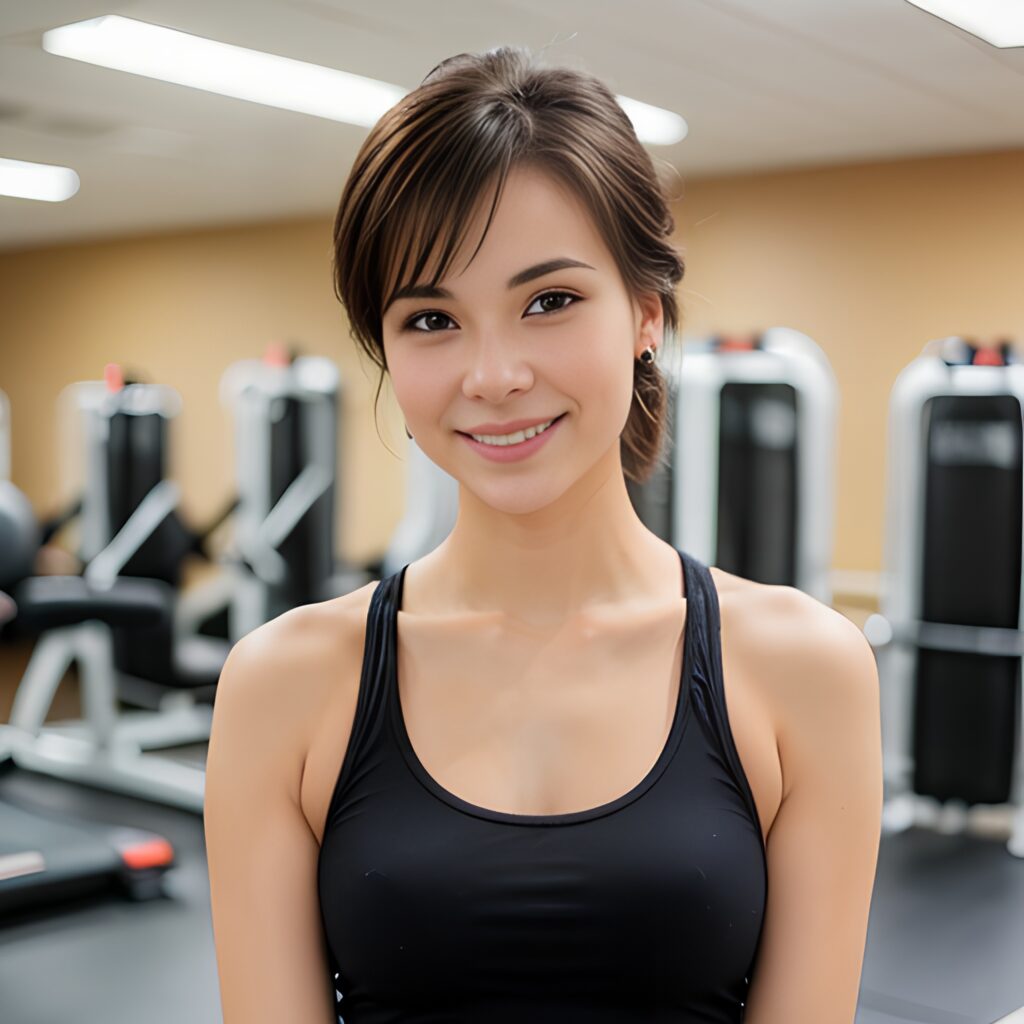 gym bangs hair 