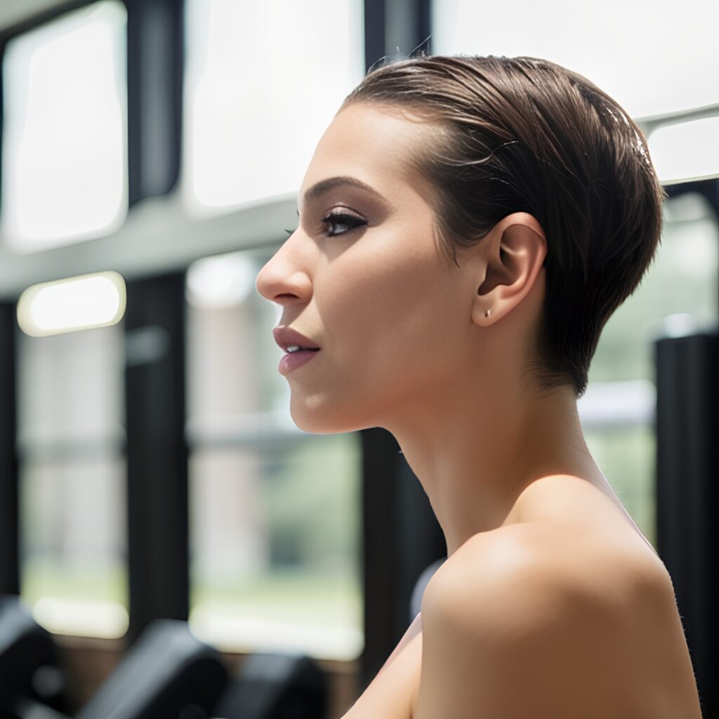 gym filipina side pixie haircut 