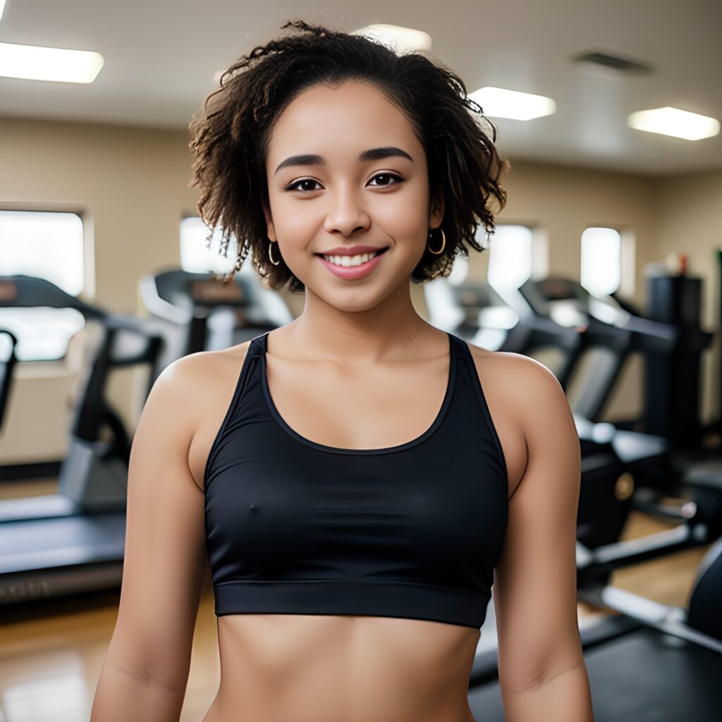 gym pixie haircut partially nude cum on face 