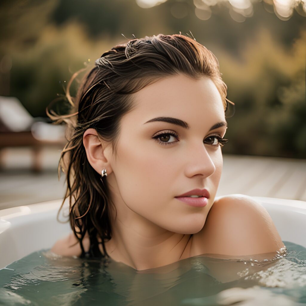 hot tub indian close messy hair 