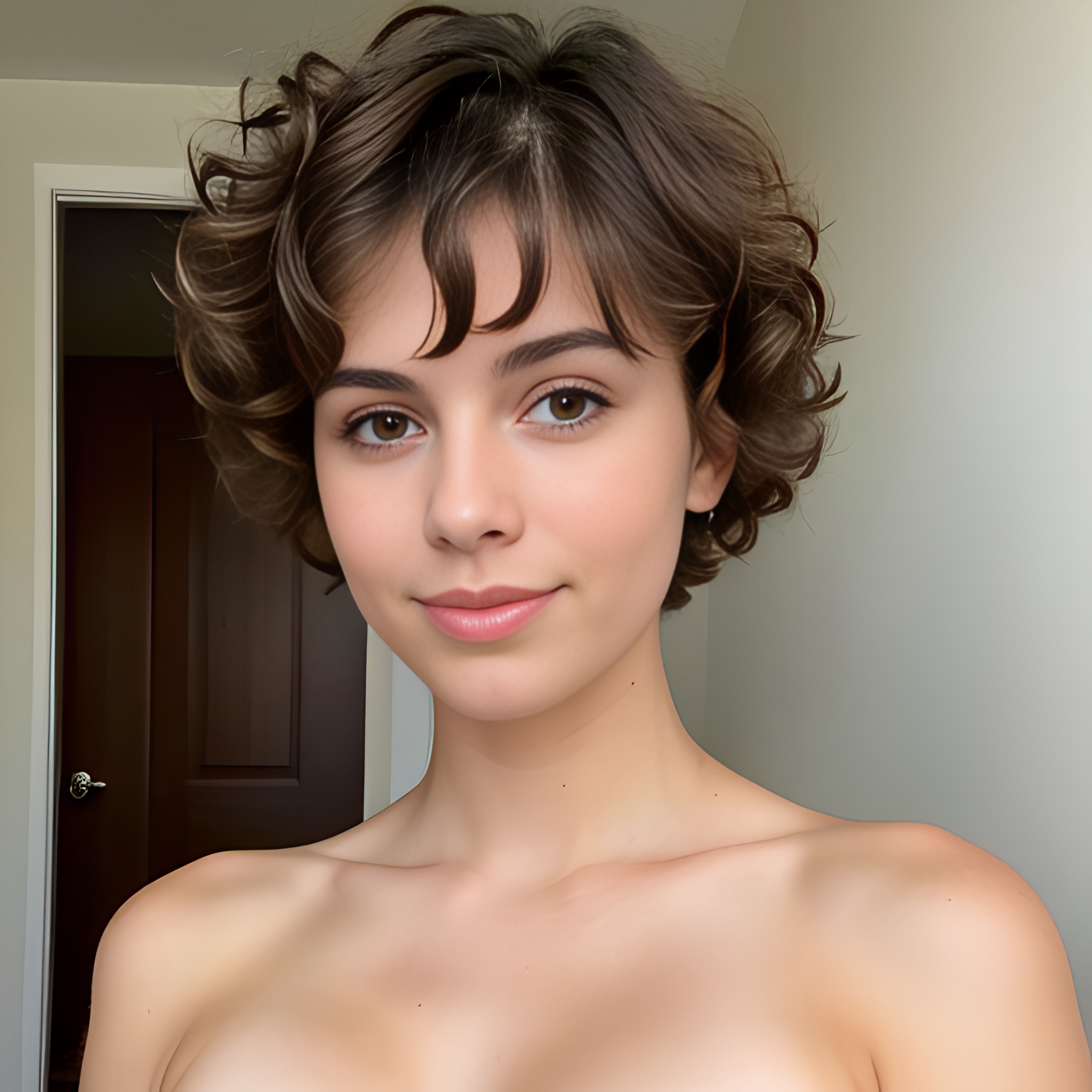 middle eastern pixie haircut short hair curly hair 